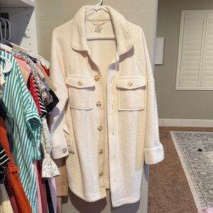 Calia Women's Cream Button-Up Jacket